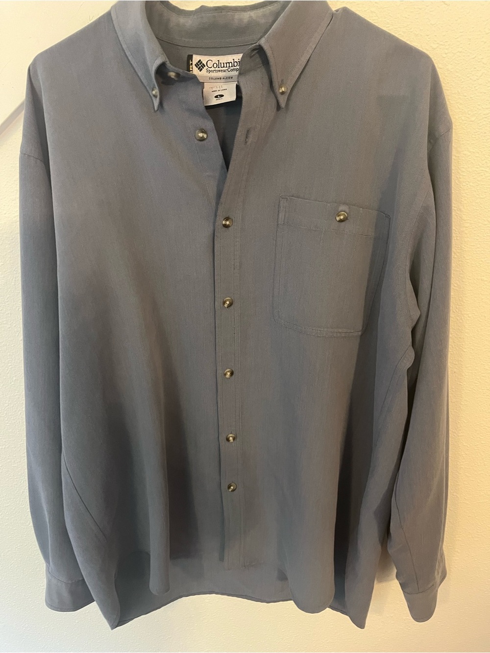 Columbia Men's Slate Blue Button-Down Shirt